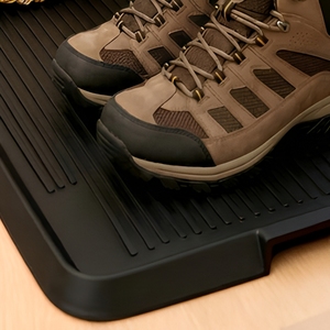 Black <strong>Rubber</strong> <strong>Boot</strong> Tray Shoe <strong>Mat</strong> Raised Edge Entry Step <strong>Mat</strong> Indoor Outdoor Easy Clean Floor Protector - Product Image 5