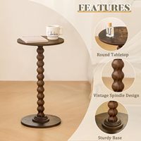 Table d'appoint ronde compacte en bois multifonctionnelle, facile à assembler, petite table d'appoint pour salon, chambre, coins de canapé
