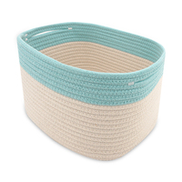 Panier de couverture tissé pépinière coton corde paniers pour stockage salon jouet organisation avec poignée
