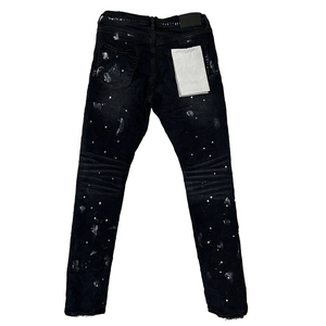 <span class=keywords><strong>Jeans</strong></span> Distressed Streetwear Urbano all'Ingrosso, Pantaloni in Denim con Grafiche Personalizzate e Finitura Lavata, <span class=keywords><strong>Jeans</strong></span> da <span class=keywords><strong>Uomo</strong></span> per Brand <span class=keywords><strong>di</strong></span> Moda Urbana OEM - Product Image 4