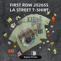 Kaos Jersey Kasual Pria Bermotif Terbaru dari Brand Fashion Jalanan Los Angeles 2026ss, Lengan Pendek, Cepat Kering, dan Bernapas