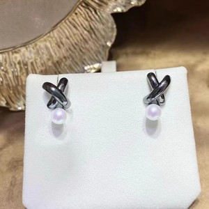 22417 Accessoires de bijouterie DIY en argent, plateau vide pour boucles d'oreilles en argent S925 avec perles de 5-8 mm, apprêts de bijouterie tendance, taille 25 mm - Product Image 3