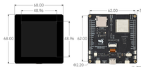 ESP32-C6 2.73 inç LCD Ekran Kartı, RISC-V 32-bit İşlemci, 320x320 262K Renk, Wi-Fi 6, 5, IEEE 802.15.4 Kablosuz