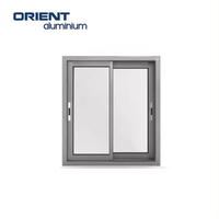 Ventanas de vidrio de estilo moderno para casas Ventana de aluminio de doble acristalamiento Diseño simple Ventanas residenciales de aluminio insonorizadas
