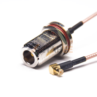 Câble RF coaxial RG316 de 20 cm avec connecteur femelle N IP65 pour montage sur panneau et connecteur mâle MCX, 50 Ohm, étanche