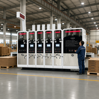 Machine de découpe et d'impression de cartons 1224 à 4 couleurs avec alimentation par servomoteur, aspiration par aspiration sous vide et contrôle PLC