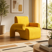 Fauteuil simple en velours, fauteuil design, créatif, pour salon/chambre/balcon, mobilier tendance pour la maison