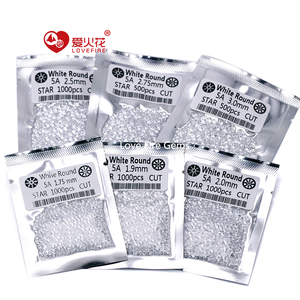 <span class=keywords><strong>Zirconia</strong></span> cúbica de corte de estrella de forma redonda de Color blanco de calidad 5A al por mayor 0,8mm-3,0mm 1000 unids/bolsa piedra preciosa suelta sintética de tamaño pequeño - Product Image 3
