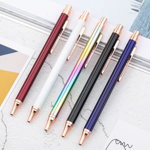 Penjualan Laris Pena Fashion Logam Penekan Melompat Mewah Warna-warni Baru Promosi dengan Logo Kustom - Product Image 2