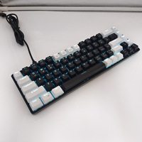 Clavier mécanique sans fil RK61 60 % triple mode 61 touches pour USB-C compact avec rétroéclairage LED pour le gaming