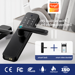 Liliwise <b>Smart</b> Password Card Keyless Fingerprint Door Lock Digital Electronic Tuya Fechadura Inteligente <b>Camera</b> <b>Smart</b> Door Lock - Product Image 6