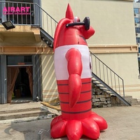 Homard gonflable pour campagne marketing, images d'animaux de dessin animé, personnalisation du design d'homard gonflable