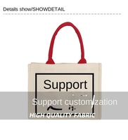 Logo personnalisé sac fourre-tout en toile recyclée sac à provisions réutilisable pour l'artisanat