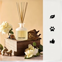 Bâtonnets aromatiques personnalisés en verre avec boîte d'emballage, appareil d'aromathérapie domestique, flacon en verre pour parfum d'intérieur en petite série