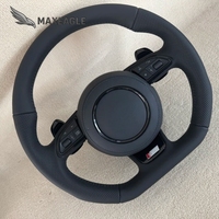 Volant sport en cuir de style RS premium pour modèles Audi A3 A4 A5 A6 A7 A8 C6 C7 C8 S3 S4 S5 S6 RS3 RS5 RS6 RS7 Q3 Q5 Q7