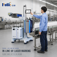 Imprimante laser UV électrique en ligne pour marquage de date, prix de gros usine pour bouteilles en plastique