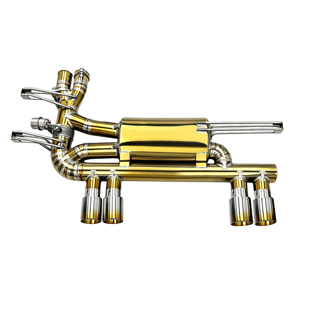 VantaFlow Titanium Rear Axle Exhaust Pipes for BMW M3 E46 3.2L 2000-2006 High Performance Muffler Exhaust System With Vacuum Valve