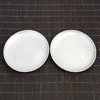 Sous-verre rond martelé en étain pur, protection thermique, multi-usages, petites assiettes, accessoires de maison