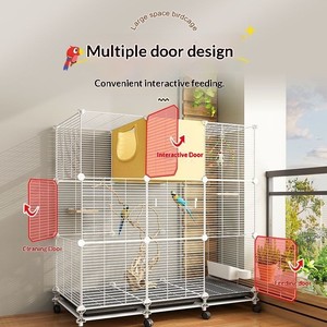 Evcil Hayvan Ürünleri Metal Papağan Kafesi Muhabbet Kuşu Büyük Ev Kuş Kafesi Küçük Kuşlar İçin Kuş Tünekli Kanarya Kuş Kafesi - Product Image 4