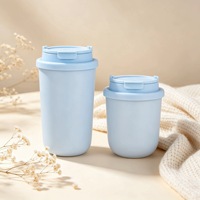 Nouvelle tasse à café en acier inoxydable à double paroi de 290 ml et 410 ml, tasse à eau isolée sous vide avec couvercle anti-fuite, gobelet de voyage
