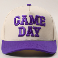 Casquette de baseball en coton bicolore à 5 panneaux entièrement personnalisable, avec logo brodé, taille ajustable, pour hommes et femmes, vente en gros