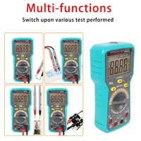 Multimeter Digital 2900A 6000 Counts Pengukur Sudut Dwell RPM Otomatis untuk Tegangan Arus AC DC Kristal Triode Pembaca Kode HFE