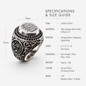 Anillo con relieve para hombre y mujer, estilo vintage, accesorio para el dedo de uso diario - Product Image 4