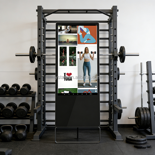 Android LCD Magic Fitness Mirror with 10-Point Touch Screen Full HD 1920x1080 WiFi-Wall/Vertical Mount Kiosk Display
