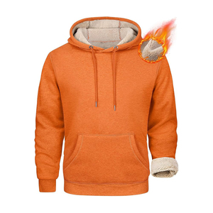 Tùy Chỉnh 500 600gsm In Áo Màu Cam Lông Cừu Dây Kéo Áo Thun <span class=keywords><strong>Kangaroo</strong></span> Túi Hoddies Mens Quần Áo Các Nhà Sản Xuất - Product Image 3