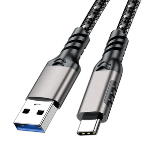 Câble de données USB-C vers USB 3.2 Gen2 de 1 m, 10 Gbit/s, avec charge rapide 5A QC3.0, gaine en nylon et blindage en feuille d'aluminium pour Note - Product Image 1