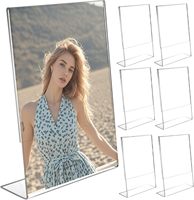 Support de menu en acrylique en forme de L, moderne, écologique, personnalisé, avec étagère coulissante pour une montage facile, pour une utilisation en intérieur