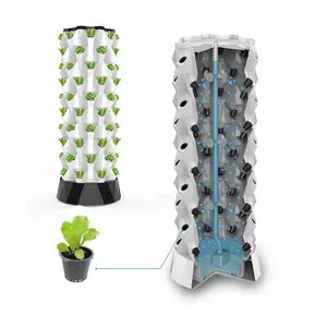 Dikey çiçek sebze meyve Aeroponics büyüyen sistemi hidroponik kule bitki desteği