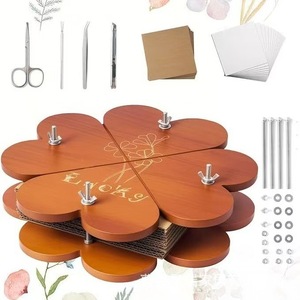 Kit para hacer flores prensadas en madera con herramientas y papel para manualidades y preservación de especímenes - Product Image 1
