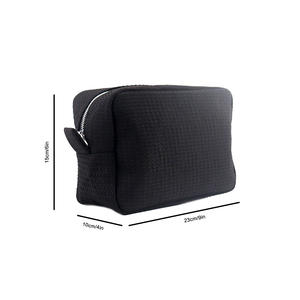 حقيبة مستحضرات تجميل بنسيج الوافل بدون رسوم جمركية، شحن مجاني من مستودع الولايات المتحدة D260 - Product Image 5