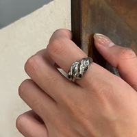 Vintage Chunky Croissant Anneaux Empilables Étanche De Base Large Bande Anneau Dames Twist Style Bijoux