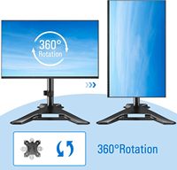 Support de bureau pour moniteur unique Support de moniteur autoportant Support de moniteur d'ordinateur pour écran jusqu'à 32 pouces