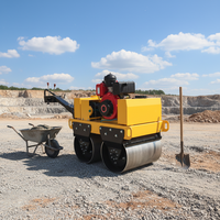 Compacteur routier vibrant à double tambour BM50, rouleau compresseur d'asphalte à double roue en acier, force de compression de 20 KN