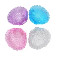 Nouveau style coquille forme bricolage enfants en plastique cosmétique collier bijoux boîte de rangement boîtes de bureau pour boucles d'oreilles bagues conteneur de bonbons