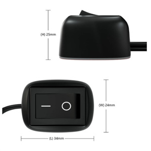 Interrupteur adhésif pour voiture, type combiné 34x24x25mm, pour mise à niveau et modernisation, matériau ABS - Product Image 1