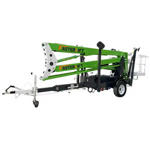 Teleskop portabel baja Aerial untuk pengangkat Boom 300kg Manlift seluler kecil untuk penggunaan rumah mesin toko perbaikan Trailer yang dapat ditarik - Product Image 5