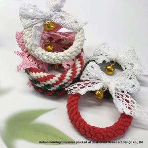 Plastic <b>Mini</b> DIY <b>Christmas</b> <b>Tree</b> Decoration Circle Bow Garland Ornaments for Car Hanging Bags & Clothing Gifts - Product Image 3