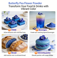 Vente directe d'usine - Extrait de fleur de pois papillon soluble dans l'eau à 99% - Poudre de matcha bleue