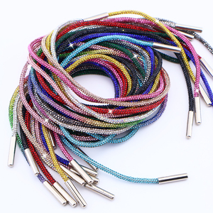 Cordones reflectantes de diamantes de imitación de cristal de 4mm de ancho, brillantes, multicolor, estilo de lujo, cordones de arcoíris DIY para prendas - Product Image 1
