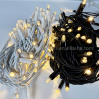 Guirlande lumineuse LED d'extérieur, câble en caoutchouc étanche IP67, éclairage LED décoratif de Noël, guirlande lumineuse féerique pour les événements de mariage
