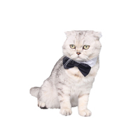 Noeud papillon réglable en coton de style britannique pour chats et chiens Motif animal mignon Accessoire en gros de la fabrication