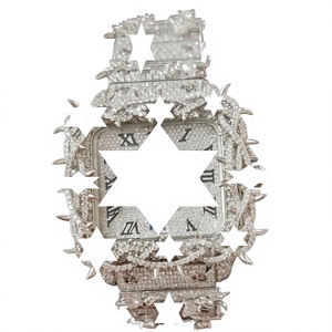Reloj de Lujo para Hombre, Cuadrado, de Acero Inoxidable, con Números Romanos, Correa con Incrustaciones de Diamantes, Cristal de Zafiro, Mecánico Automático Analógico - Product Image 1