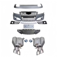 Pare-chocs avant et arrière style S8, diffuseur, échappement quadruple pour Audi A8 4H Facelift 2014-2017