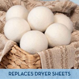 Boules de séchage en laine de Nouvelle-Zélande de haute qualité, réutilisables, réduisent le temps de séchage, hypoallergéniques, adoucissant textile biologique premium - Product Image 5