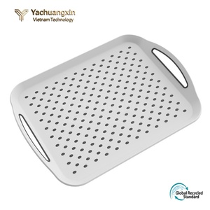 Ensemble de 2 plateaux de cuisson perforés en aluminium, noir et blanc, pour pique-nique, barbecue, cuisine en plein air - Product Image 6