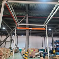Pont roulant KBK pour ligne de production, système de levage sur rail flexible ou rigide pour la manutention de matériaux en poste de travail d'usine